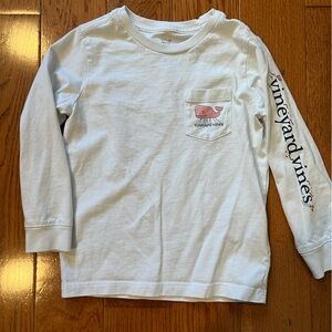 Vineyard Vines White Thanksgiving Day Parade Long-Sleeve Tee with Pocket